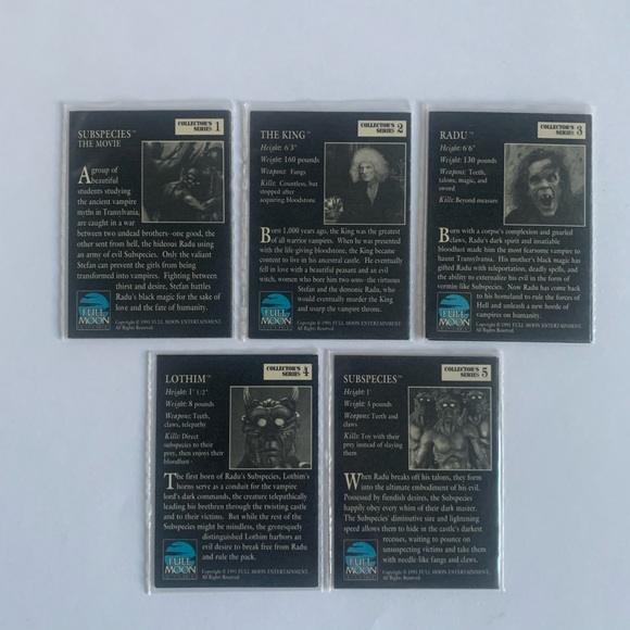 1991 Full Moon Card Collector’s Series Subspecies - Picture 2 of 12